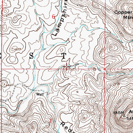 Topographic Map of Cottonwood Spring, AZ