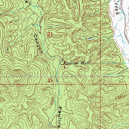 Topographic Map of Lower Pauline Trick Tank, AZ