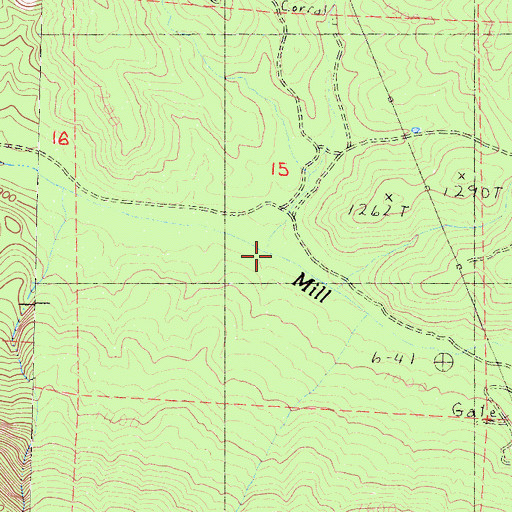 Topographic Map of Sycamore Creek, CA
