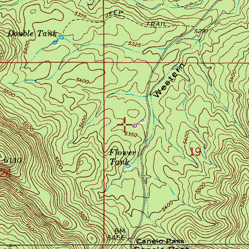 Topographic Map of Fish Tank, AZ