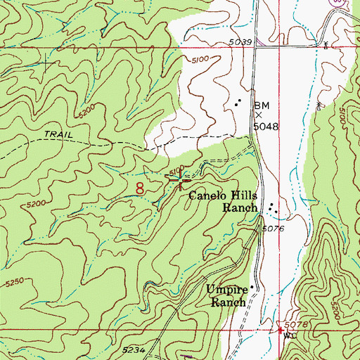 Topographic Map of Issacs Well, AZ