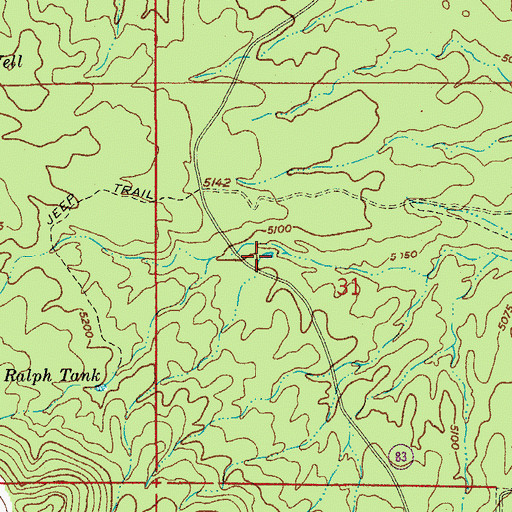 Topographic Map of West Tank, AZ