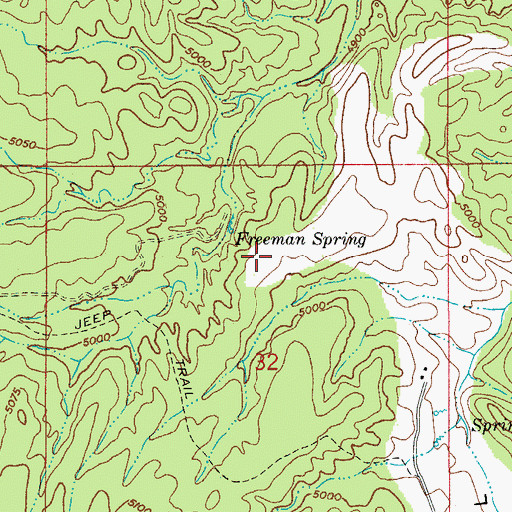 Topographic Map of Freeman Well, AZ