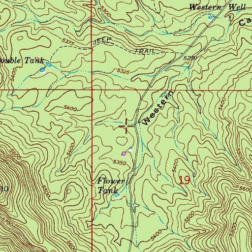 Topographic Map of Canelo Trail Head, AZ