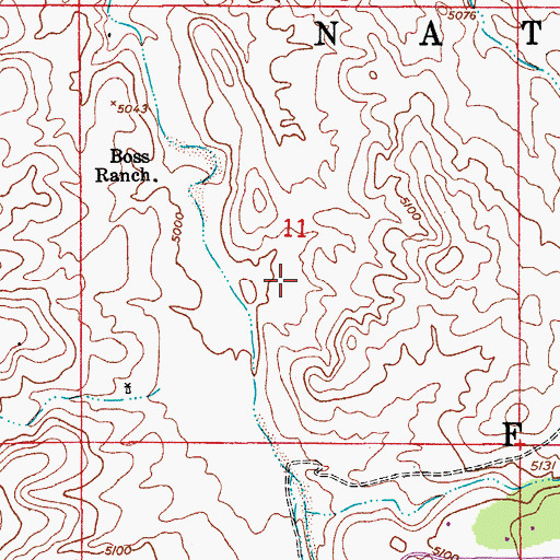 Topographic Map of Bull Pasture Spring, AZ