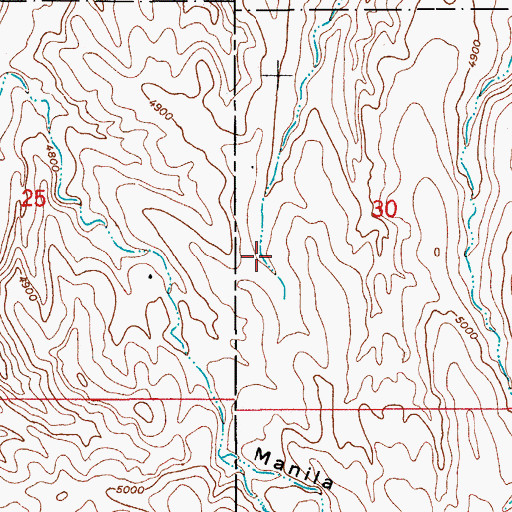 Topographic Map of North Tank, AZ
