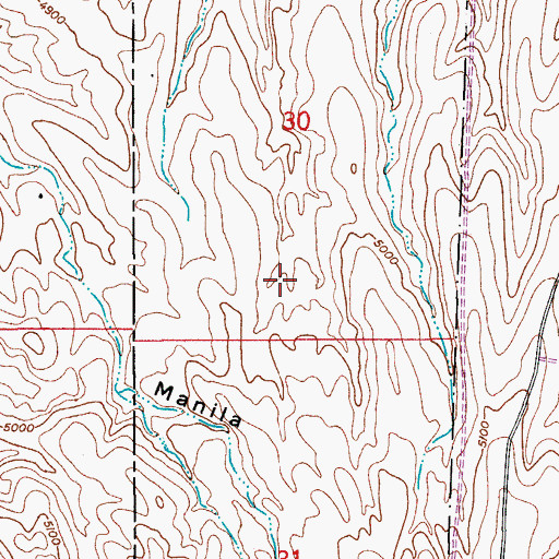 Topographic Map of South Tank, AZ