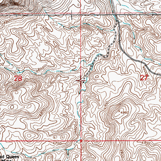 Topographic Map of Walnut Well, AZ