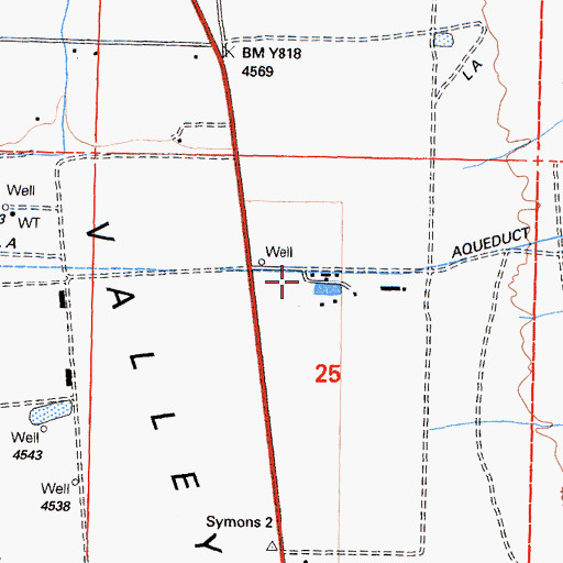Topographic Map of Symons Ranch, CA