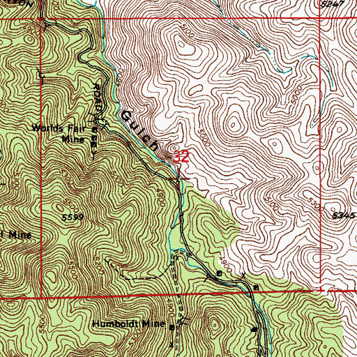 Topographic Map of Worlds Fair Spring, AZ