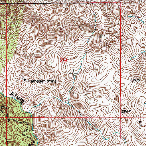 Topographic Map of Red Tank, AZ
