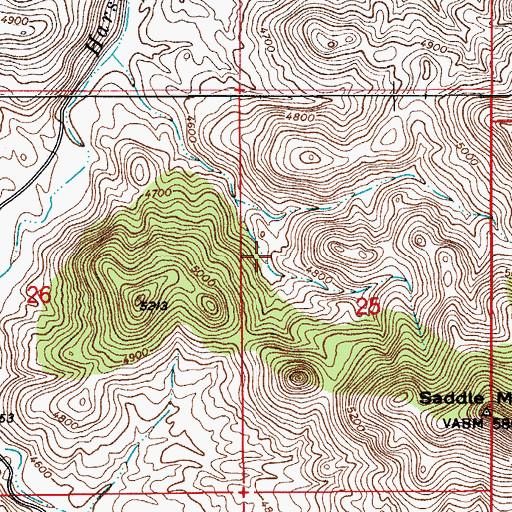 Topographic Map of Turner Spring, AZ
