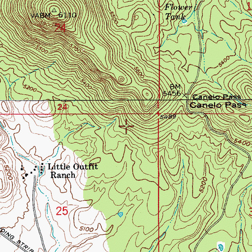 Topographic Map of East Forest Well, AZ