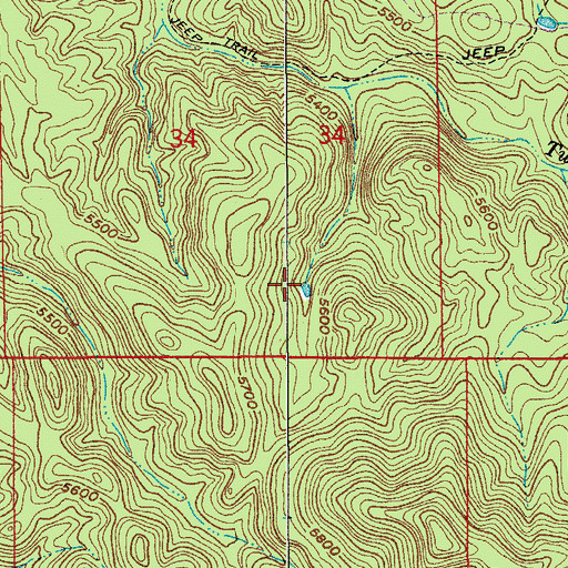 Topographic Map of Fritz Tank, AZ