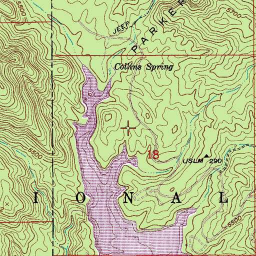 Topographic Map of Rock Bluff Trail Head, AZ