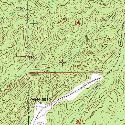 Topographic Map of Middle Corral, AZ