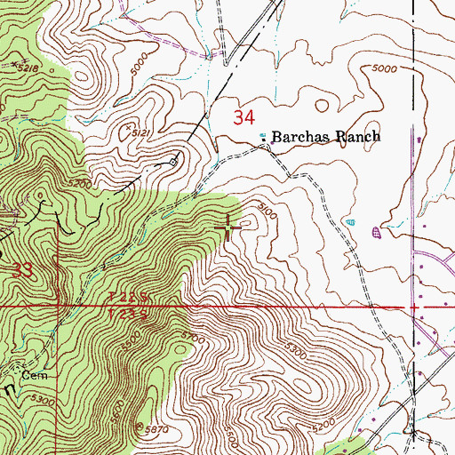 Topographic Map of Brown Trailhead, AZ