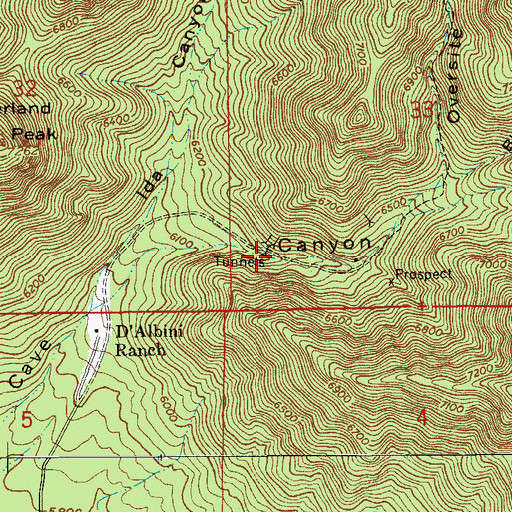 Topographic Map of Oversite Canyon Trail Head, AZ