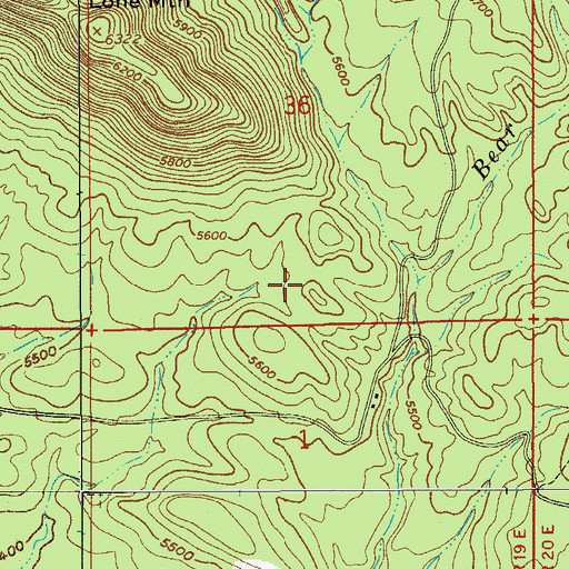 Topographic Map of Bear Corral, AZ