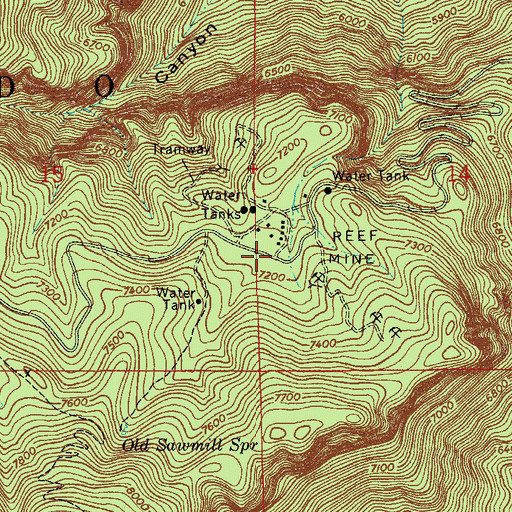 Topographic Map of Sawmill/Carr Peak Trail Head, AZ