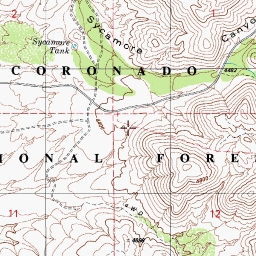 Topographic Map of Stanley Corral, AZ