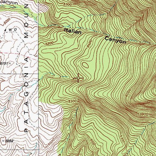 Topographic Map of Benches Spring, AZ