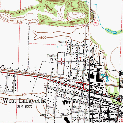 Topographic Map of Fairview Manor, OH