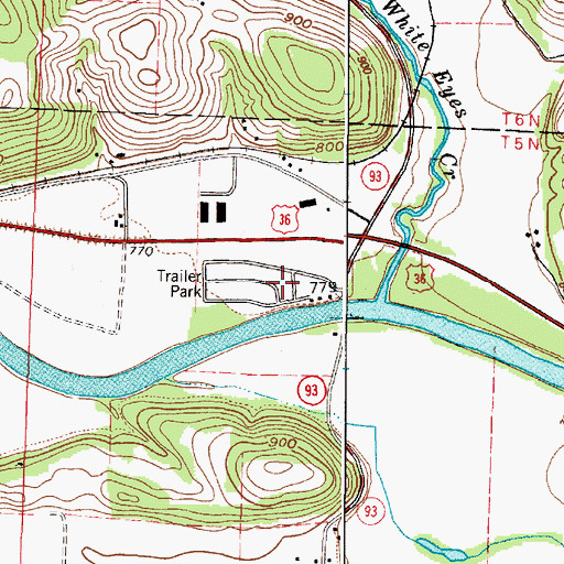 Topographic Map of Riverview Estates, OH