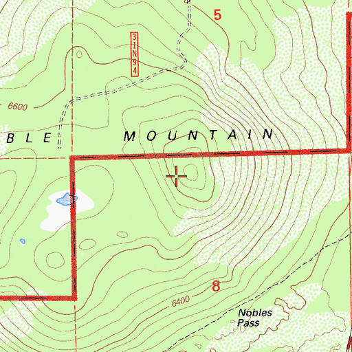 Topographic Map of Table Mountain, CA