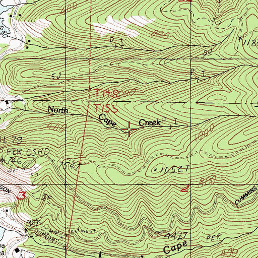 Topographic Map of Amanda's Trail, OR