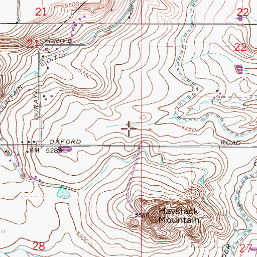 Topographic Map of Saint Vrain Basin, CO