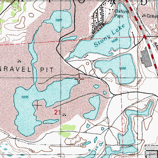 Topographic Map of Waterstone, MI