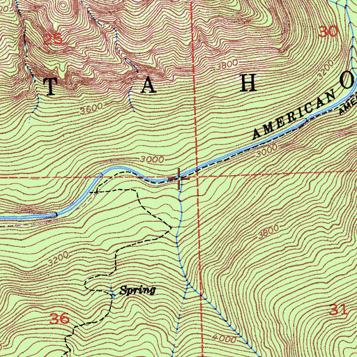Topographic Map of Tadpole Creek, CA
