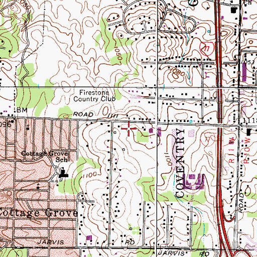 Topographic Map of Cornerstone Church, OH