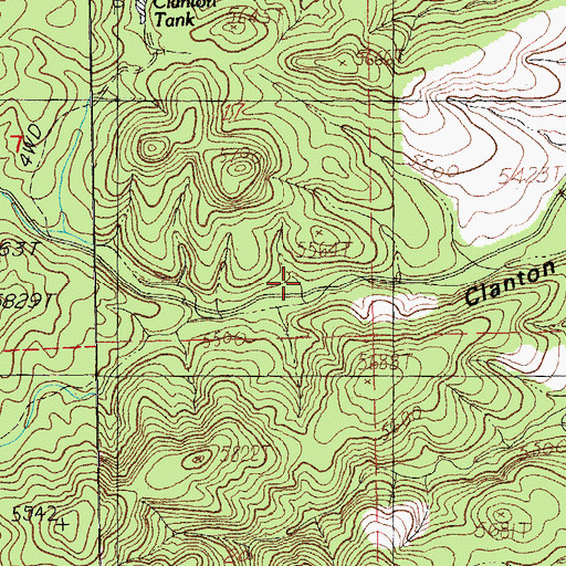 Topographic Map of Geronimo Campgrounds, NM