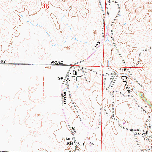Topographic Map of Taylors Pit, CA