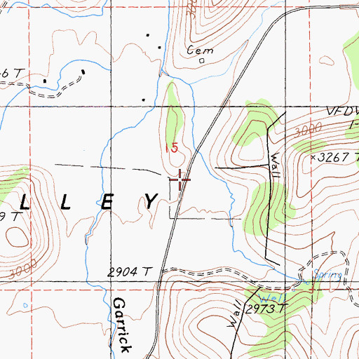 Topographic Map of Mills Ranch Quarry, CA