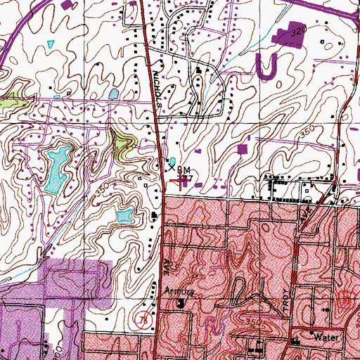 Topographic Map of E B Eller Administration Building, TN