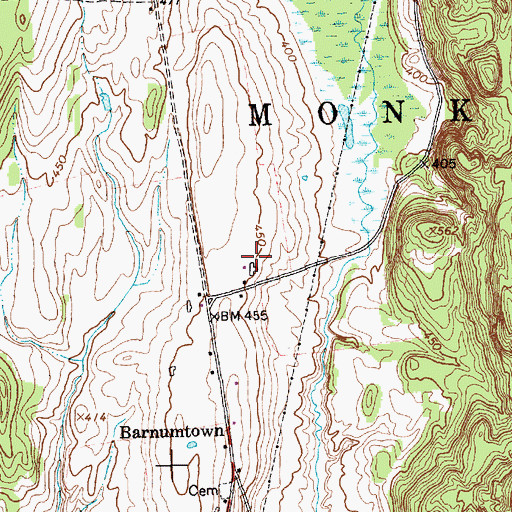 Topographic Map of Huizenga Dairy Farm, VT