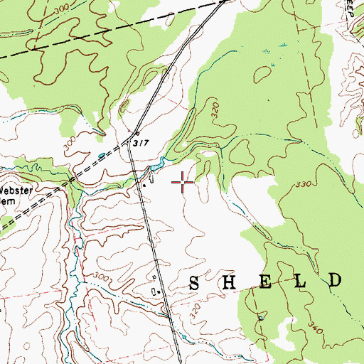 Topographic Map of Green Mountain Dairy Farm, VT