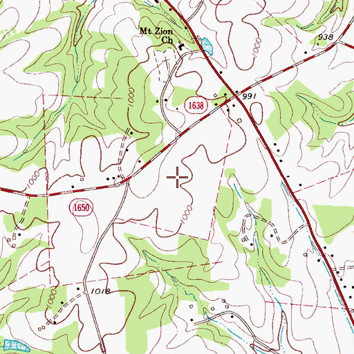 Topographic Map of Half Halt Farms, NC