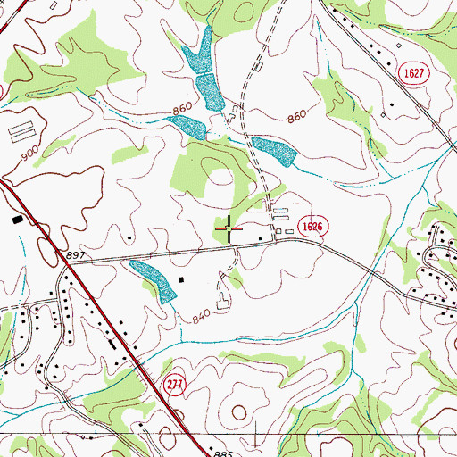 Topographic Map of Sunbeam Farm, NC