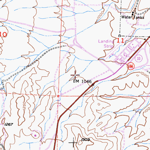Topographic Map of Sunset Valley, CA