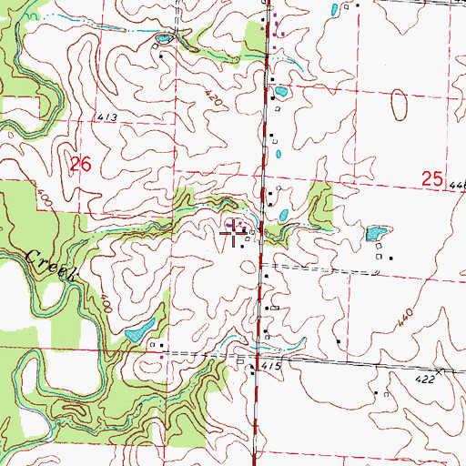 Topographic Map of Koester Dairy Farm, IL