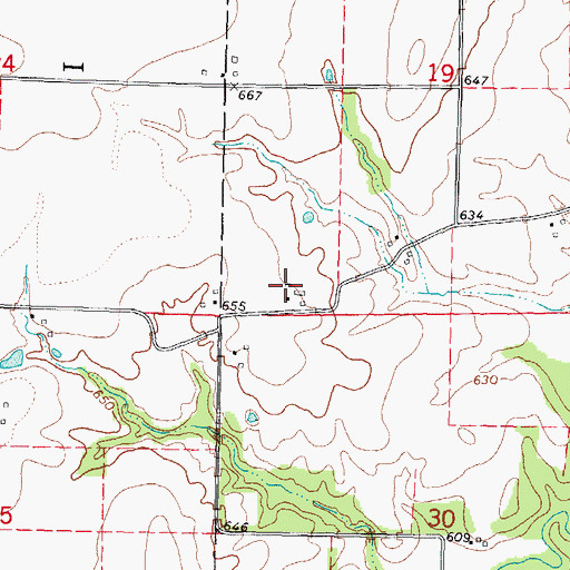 Topographic Map of Eddington Dairy Farm, IL