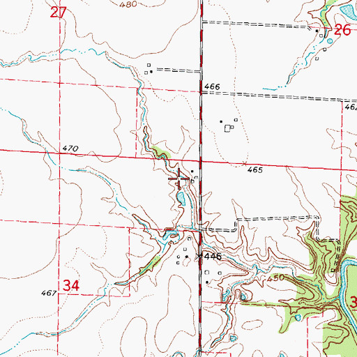 Topographic Map of Benhoff Dairy Farm, IL
