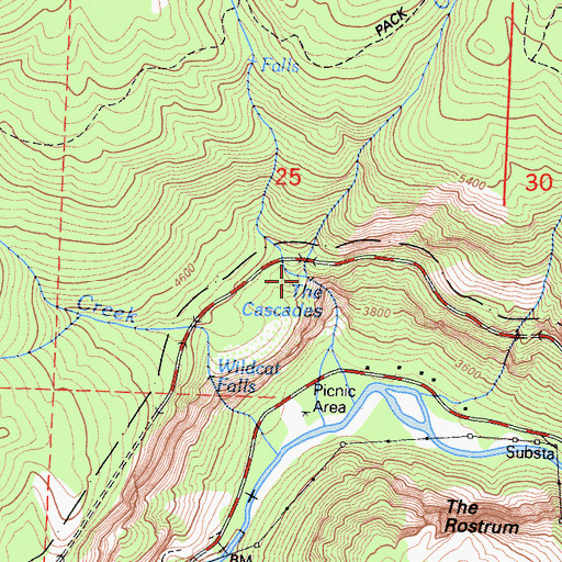 Topographic Map of Tamarack Creek, CA