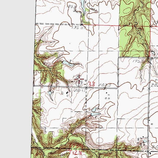 Topographic Map of Stayton Dairy Farm, IL