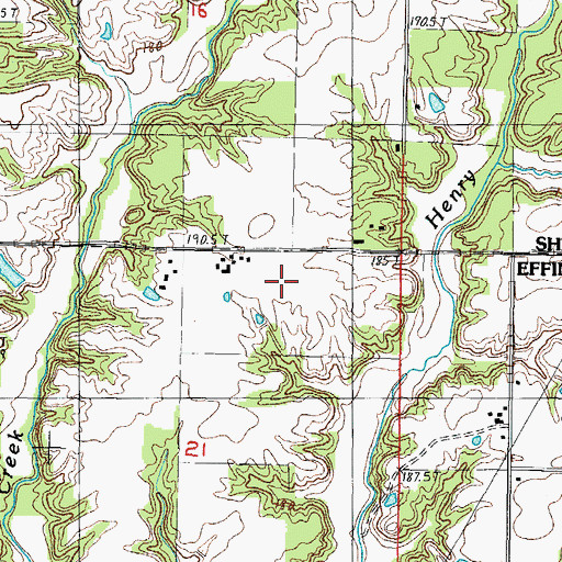 Topographic Map of Greuel Dairy Farm, IL
