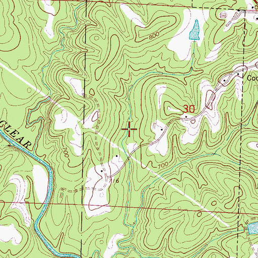 Topographic Map of Bailey Ford, AL